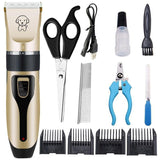 Professional Silent Cordless Dog Hair Trimmer Set-Wiggleez-Gold-Wiggleez