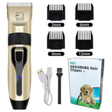 Professional Silent Cordless Dog Hair Trimmer Set-Wiggleez-Gold-Wiggleez