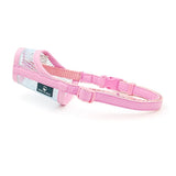 Small Medium Large dog Leatherette Nylon Mesh Muzzle-Wiggleez-Pink Mesh-XS-Wiggleez