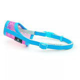 Small Medium Large dog Leatherette Nylon Mesh Muzzle-Wiggleez-Blue Rose Mesh-XS-Wiggleez