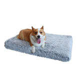 Soft Calming and Relaxing Ultra Plush Dog and Cat Bed-Wiggleez-Gray White-16 x 12 x 2 in-Wiggleez