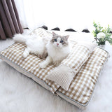 Soft Lounger Cozy Warm Stylish Pet Bed for Cats-Wiggleez-Green-S 26 x 18 in-Wiggleez