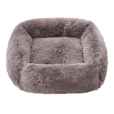 Super Soft Square Anti Anxiety Dog Bed-Wiggleez-White-S 22 x 18 in-Wiggleez