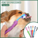 Three-Head Multi-angle Pet Toothbrush-Wiggleez-Light Green-Wiggleez
