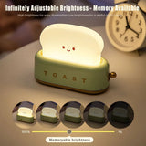 Toast Cartoon Portable LED Night Light-Wiggleez-Green-Wiggleez