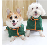 Warm Dog Bathrobe Towel-Wiggleez-Green-S-Wiggleez
