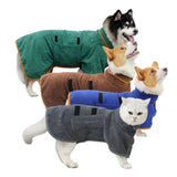 Warm Dog Bathrobe Towel-Wiggleez-Green-S-Wiggleez