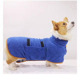 Warm Dog Bathrobe Towel-Wiggleez-Blue-S-Wiggleez