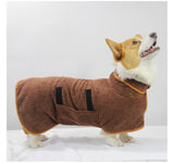 Warm Dog Bathrobe Towel-Wiggleez-Coffee-S-Wiggleez