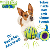 Wobble Wag Giggle Sound Glow Ball Interactive Dog Toy-Wiggleez-White Glow-Large (14CM)-Wiggleez