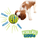 Wobble Wag Giggle Sound Glow Ball Interactive Dog Toy-Wiggleez-White Glow-Large (14CM)-Wiggleez