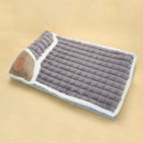 Dog Cat Winter Fluffy Warm Detachable and Washable Rectangle Sofa Bed-Wiggleez-M-Green-Wiggleez