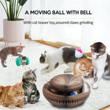 Interactive Magic Organ Cat Scratch Board Round Corrugated Cat Scratching Toy-Wiggleez-Wiggleez
