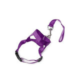 Nylon Adjustable Dog Muzzle Anti-barking Anti-bite Harness Head Collar Muzzle-Wiggleez-Purple-S-Wiggleez