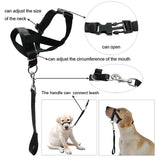 Nylon Adjustable Dog Muzzle Anti-barking Anti-bite Harness Head Collar Muzzle-Wiggleez-Purple-S-Wiggleez