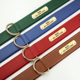 Personalized Engraved Leather Dog Soft Collar For Small Medium Large Dogs-Wiggleez-Brown-L-Wiggleez